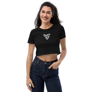 Crop top bio brodé femme