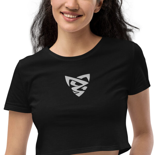 Crop top bio brodé femme – Image 3