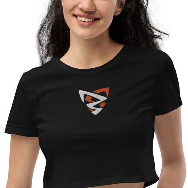 Crop top bio brodé dual femme – Image 3