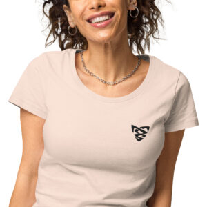 T-shirt col rond brodé et éco-responsable femme