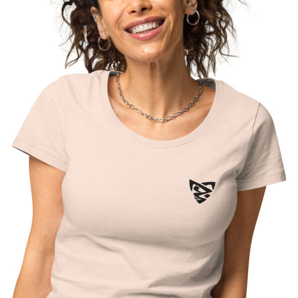 T-shirt col rond brodé et éco-responsable femme