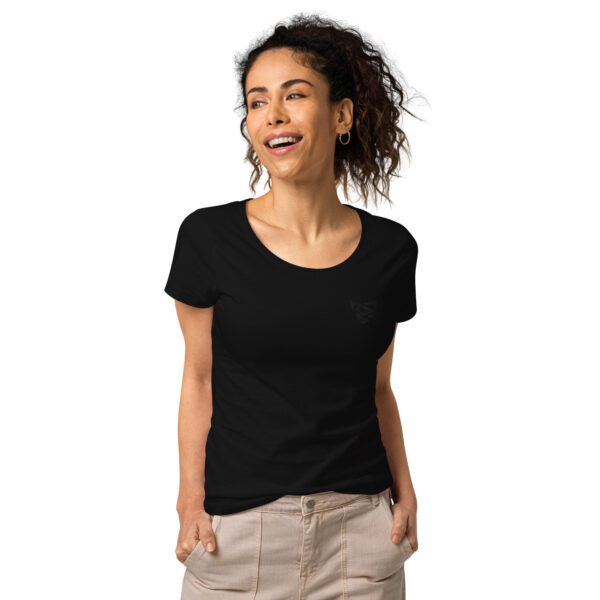 T-shirt col rond brodé et éco-responsable femme – Image 2